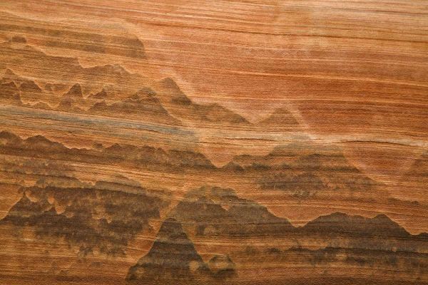 USA, Utah Desert varnish stain on sandstone wall